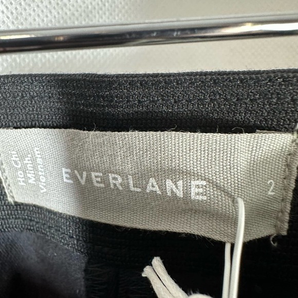 Everlane The Side Zip Stretch Cotton Work Pants Black Size 2 - Picture 5 of 13